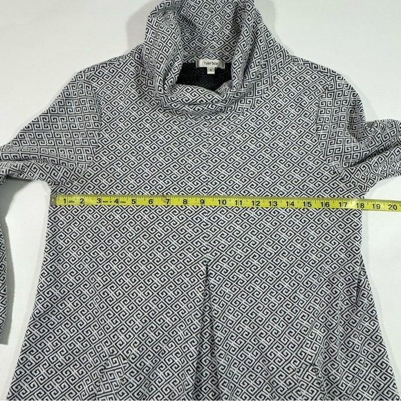 Tyler Boe Greek Key Graphite Kim Dress A Line Pockets - Picture 6 of 7